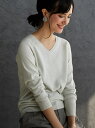 【SALE/10%OFF】◆CF W/RY/N ラメ ラグラン Vネック ニット ユナイテッドアローズ グリーンレーベルリラクシング ニット【RBA_S】【RBA_E】【先行予約】*【送料無料】