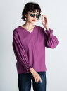 【SALE/5%OFF】MAYSON GREY 【socolla】ピンタックスリーブTブラウス<洗濯機で洗える> メイソングレイ カットソー Tシャツ パープル ホワイト ブラック オレンジ【送料無料】