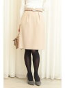 PROPORTION BODY DRESSING ウーリッシュフラノビジュー調ベルト付きタイトスカート プ