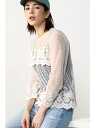 【SALE/70%OFF】AZUL by moussy レーストップス アズールバイマウジー カットソー【RBA_S】【RBA_E】