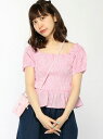 WC WC/ギンガムチェックトップス ウィゴー カットソー