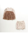 apres les cours flower刺繍チュールワンピ&ブルマセット エフオーオンラインストア マタニティー/ベビー マタニティー/ベビーその他 ブラウン グレー