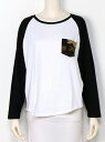 【SALE/60%OFF】RODEO CROWNS フラワー ラグラン Tシャツ ロデオクラウンズワイドボウル カットソー【RBA_S】【RBA_E】