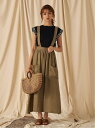 【SALE/70%OFF】MINK TOKYO サスペンダーリネンフレアPT ミンクトーキョー パンツ/ジーンズ ワイド/バギーパンツ ベージュ ブラック ブラウン