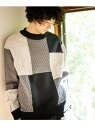 【SALE/50%OFF】THE SHOP TK 【ハライチ澤部さん着用】ブロッキングニット/ステキダンナ計画シリーズ ザ ショップ ティーケー ニット ニットその他 ブラック ホワイト カーキ レッド ブラウン ベージュ ネイビー