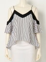 【SALE/50%OFF】ドロップショルダーバイカラーTOPS リップサービス カットソー【RBA_S】【RBA_E】