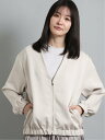 【SALE/16%OFF】m.f.editorial ストレッチポンチ ZIPブルゾン タカキュー カットソー カットソーその他 ベージュ ネイビー【送料無料】
