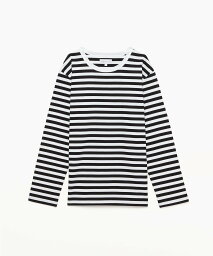 agnes b. FEMME J008 TS ボーダーTシャツ <strong>アニエスベー</strong> トップス カットソー・Tシャツ ブラック【送料無料】