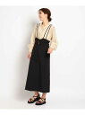 【SALE/24%OFF】grove 【S-LL】デニム/麻調ジャンスカ グローブ スカート ジャンパースカート ブラック ベージュ ブルー