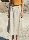 【SALE/50%OFF】MADE IN HEAVEN Julian skirt リネンサイドスリットスカート クライ. スカート【RBA_S】【RBA_E】【送料無料】