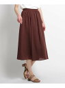 【SALE/60%OFF】SunaUna 【洗える】ギャザータックフレアスカート スーナウーナ スカート ロングスカート ブラウン ベージュ ブルー ネイビー【送料無料】