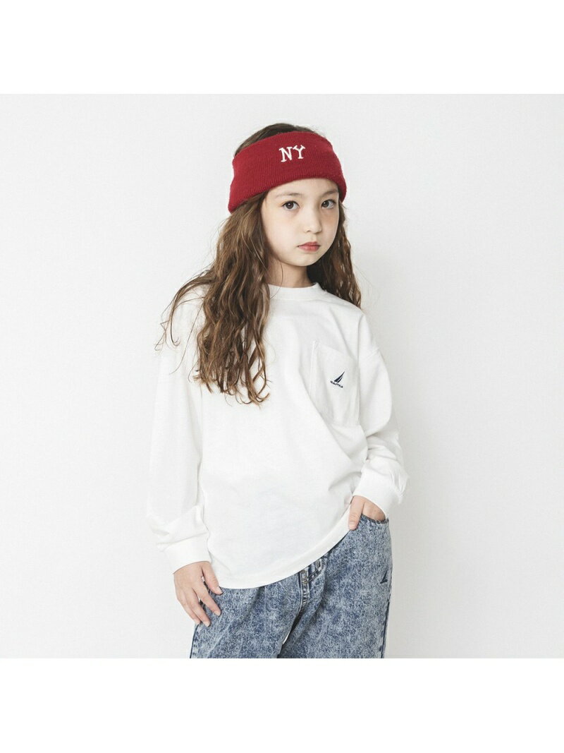 【SALE／30%OFF】NAUTICA 【NAUTICA/ノーティカ】ポケット付き長袖Tシャツ ブランシェス カットソー Tシャツ ホワイト ネイビー レッド グリーン