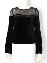 【SALE/50%OFF】LIP SERVICE ベロア×シースルーTOPS リップサービス シャツ/ブラウス【RBA_S】【RBA_E】