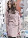 【SALE/50%OFF】LIP SERVICE ケーブルニット2waySET UP リップサービス ニット【RBA_S】【RBA_E】【送料無料】