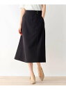 【SALE/60%OFF】OPAQUE.CLIP 【My style is...掲載】【洗える・42(LL)WEB限定サイズ】ウエストドットディテールストレッチフレアスカート オペークドットクリップ スカート スカートその他 ブラック グリーン ベージュ
