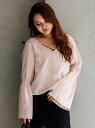 【SALE/50%OFF】LIP SERVICE strapyフレアスリーブTOPS リップサービス シャツ/ブラウス【RBA_S】【RBA_E】