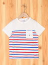 【SALE/40%OFF】PETIT BATEAU (K)トリコロールボーダー半袖Tシャツ プチバトー カットソー【RBA_S】【RBA_E】