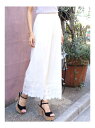 【SALE/60%OFF】dazzlin リネンライクヘムレースパンツ ダズリン パンツ/ジーンズ【RBA_S】【RBA_E】