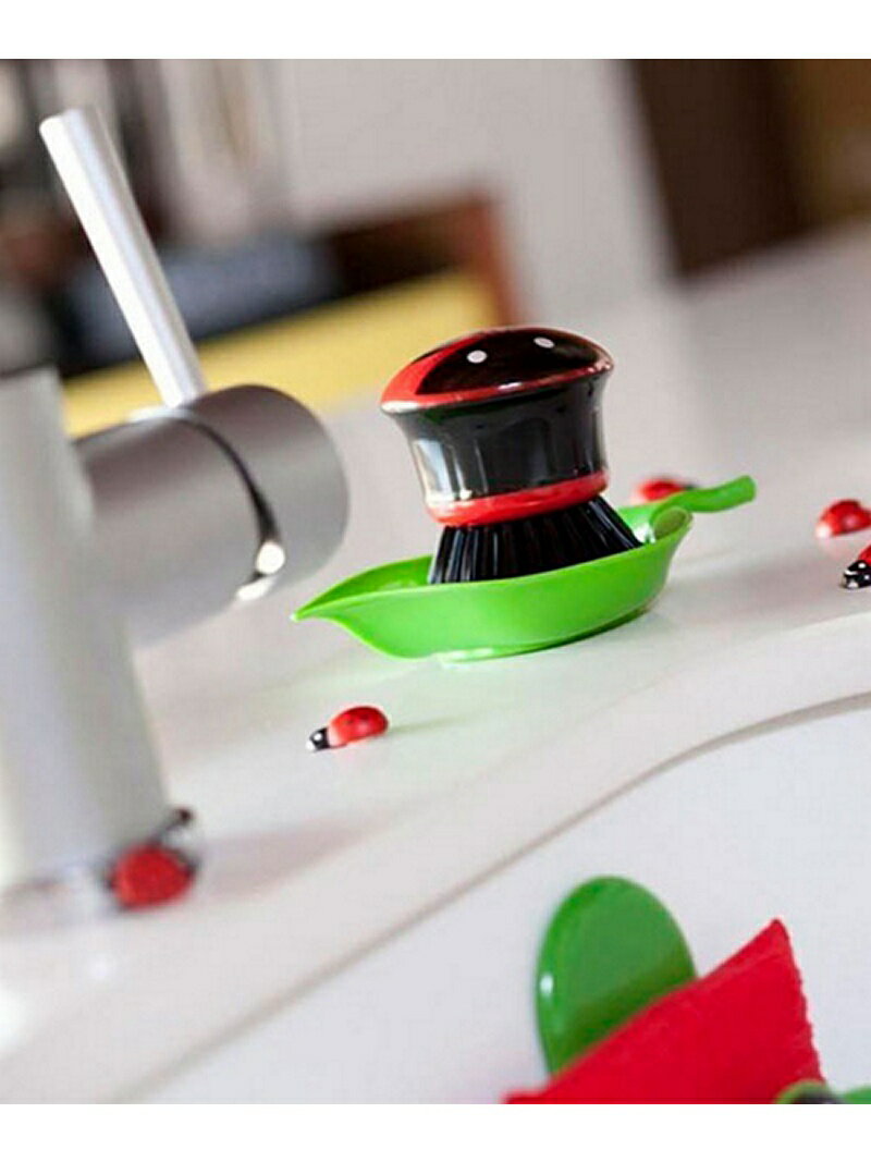 vigar vigar/パルムディッシュブラシ&ホルダー テントウムシ アントレスクエア 生活雑貨