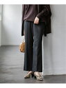 NOBLE 2WAYストレッチクロップドストレートパンツ◆ ノーブル パンツ/ジーンズ パンツその他 ブラック ベージュ パープル【送料無料】