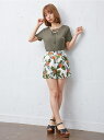 【SALE/34%OFF】INGNI C・リーフ柄ショート/PT イング パンツ/ジーンズ【RBA_S】【RBA_E】【送料無料】
