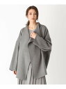 【SALE/50%OFF】HusHusH ウール混リバートッパーコート ハッシュアッシュ コート/ジャケット ノーカラージャケット グレー ベージュ ブルー