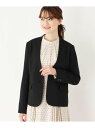 【SALE/60%OFF】index 【34(SS) 42(LL)WEB限定サイズ】TRトロVノーカラージャケット インデックス コート/ジャケット ノーカラージャケット ブラック グレー ベージュ