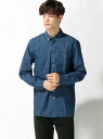 【SALE/30%OFF】LACOSTE フィット ピンストライプ インディゴ コットンポプリン シャツ ラコステ シャツ/ブラウス【RBA_S】【RBA_E】【送料無料】