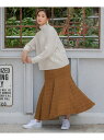 【SALE/50%OFF】TWO FACES 【谷川りさこさん着用】【手洗いOK】レオパード柄エアリースカート トゥーフェイシーズ スカート スカートその他 イエロー ブラック ブラウン