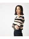【SALE/70%OFF】AZUL by moussy 《3/31 12時までWEB限定価格》マルチボーダークルーネックニットプルオーバー アズールバイマウジー ニット【RBA_S】【RBA_E】