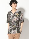 SUNSURF SUNSURF/ CHERRY BLOSSOMS ジャーナル スタンダード シャツ/ブラウス 半袖シャツ ブラック グリーン【送料無料】