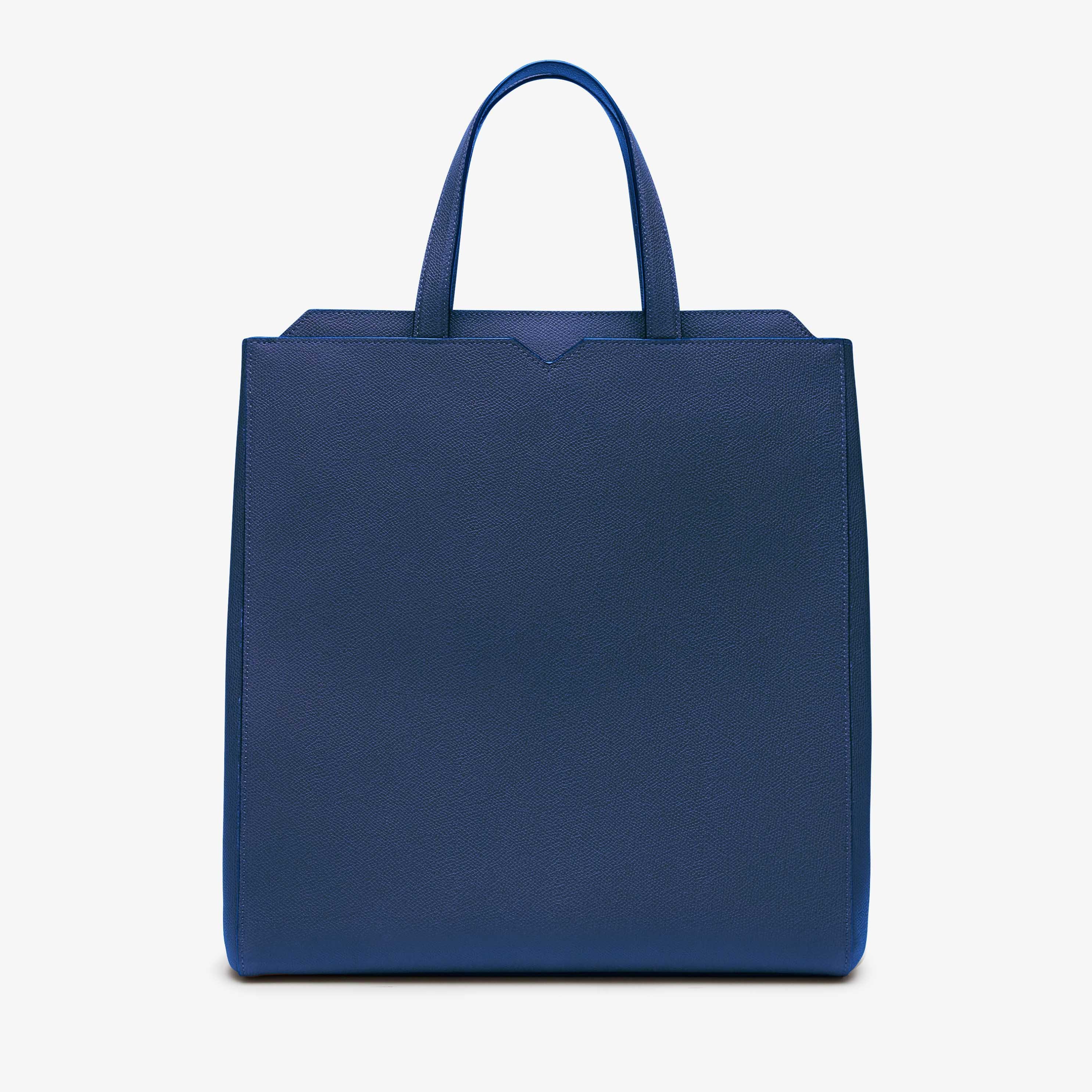 Valextra 【公式】Vライン ヴァーチカル ショッピングバッグ ヴァレクストラ バッグ トートバッグ ブルー【送料無料】