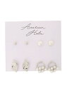 【SALE/66%OFF】AMERICAN HOLIC リーフモチーフ&パールセットピアス アメリカン ホリック アクセサリー ピアス シルバー ゴールド
