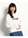 【SALE/50%OFF】PINK-latte フリル&フラワー刺しゅうトレーナー ピンク ラテ カットソー【RBA_S】【RBA_E】