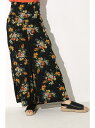 【SALE/59%OFF】AZUL by moussy 《WEB限定プレセール》ブーケ柄ハイウエストwide pt アズールバイマウジー パンツ/ジーンズ【RBA_S】【RBA_E】