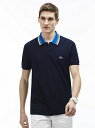 【SALE/30%OFF】LACOSTE 『WEB限定』ストライプ襟ポロシャツ (半袖) ラコステ カットソー【RBA_S】【RBA_E】【送料無料】