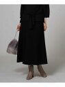 【SALE/30%OFF】UNTITLED 【洗える】レーヨンストレッチニットスカート アンタイトル スカート ロングスカート ブラック レッド【送料無料】