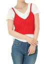 【SALE/66%OFF】AZUL by moussy 《WEB限定プレセール》クロプドニットキャミプルオーバー アズールバイマウジー ニット【RBA_S】【RBA_E】