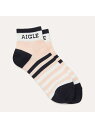 AIGLE ジョショナショートソックス エーグル ファッショングッズ ソックス/靴下 ピンク ホワイト ブルー