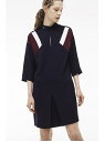 【SALE/40%OFF】LACOSTE カラーブロック クレープドレス (七分袖) ラコステ ワンピース【RBA_S】【RBA_E】【送料無料】