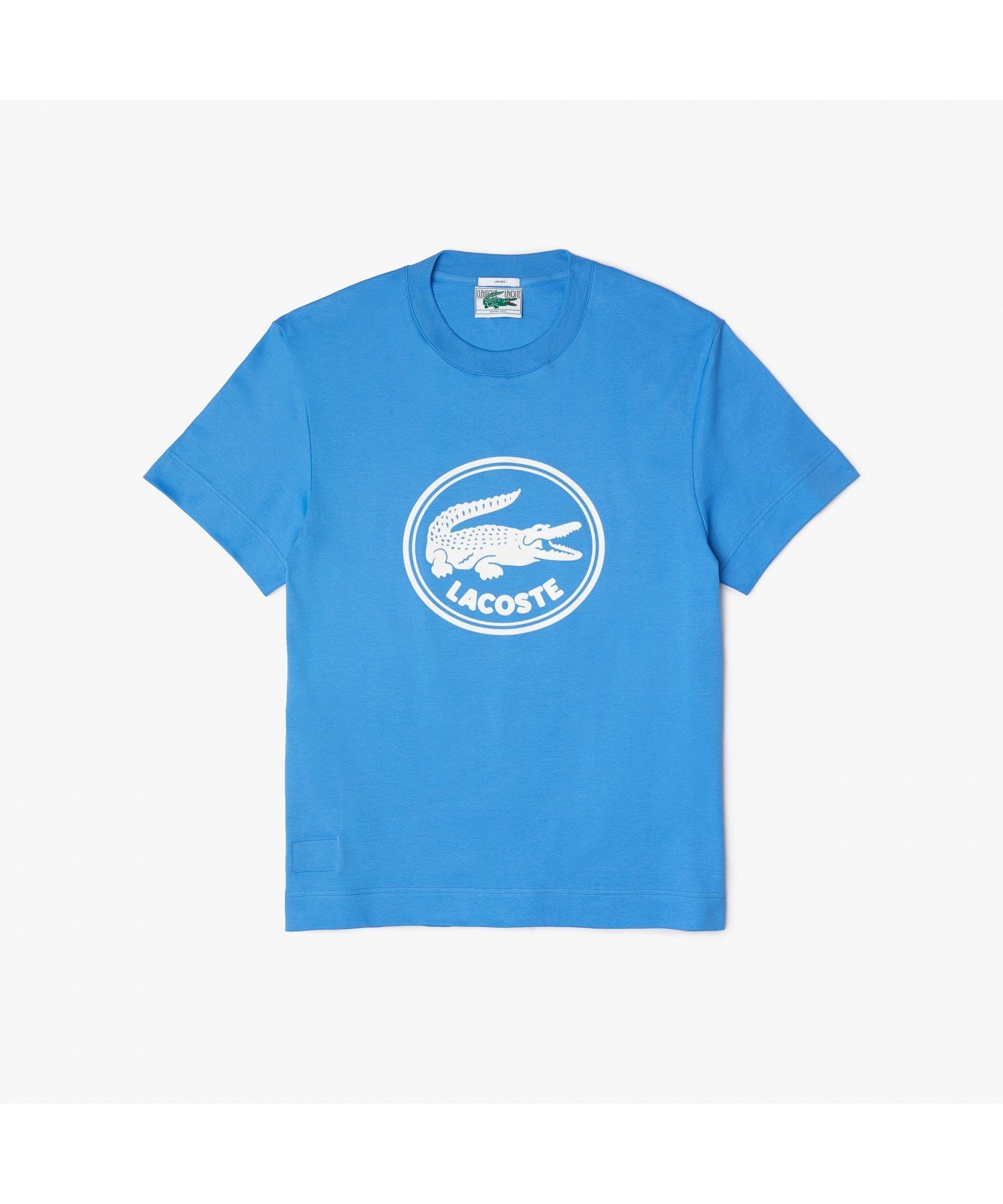 【SALE／30%OFF】LACOSTE オーガニックコットン3DプリントクルーネックTシャツ <strong>ラコステ</strong> トップス カットソー・Tシャツ ブルー イエロー ホワイト ピンク ブラック【送料無料】