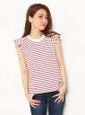 【SALE/36%OFF】RCWB ボーダー 袖フリル タンクトップ ロデオクラウンズワイドボウル カットソー【RBA_S】【RBA_E】
