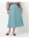 【SALE/50%OFF】THE SHOP TK フェイクスエードプリーツスカート ザ ショップ ティーケー スカート ロングスカート グリーン ベージュ