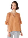 【SALE/70%OFF】NATURAL BEAUTY BASIC ライトデシンレースアップブラウス ナチュラルビューティベーシック シャツ/ブラウス【RBA_S】【RBA_E】