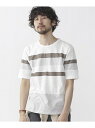 【SALE/55%OFF】nano・universe マルチボーダーTシャツ ナノユニバース カットソー【RBA_S】【RBA_E】