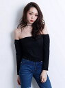 【SALE/50%OFF】LIP SERVICE レースwarmオフショルTOPS リップサービス カットソー【RBA_S】【RBA_E】