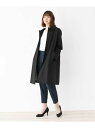 SHOO・LA・RUE 【S-4L/シューらくアウター/撥水/防花粉】ベーシックロングステンカラーコート シューラルー コート/ジャケット ステンカラーコート ブラック ベージュ ブルー【送料無料】