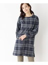 SHOO・LA・RUE チェック柄スモッグ風ワンピース シューラルー ワンピース