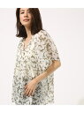 【SALE/61%OFF】AZUL by moussy リーフ柄楊柳スキッパーブラウス アズールバイマウジー シャツ/ブラウス【RBA_S】【RBA_E】