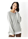 SHOO・LA・RUE 【2点セット】Wレースアップニット+タンクトップ シューラルー ニット ニットその他 グリーン ブラウン パープル【送料無料】